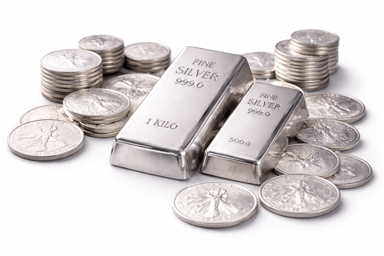 Achat d'argent, lingots et pièces en argent