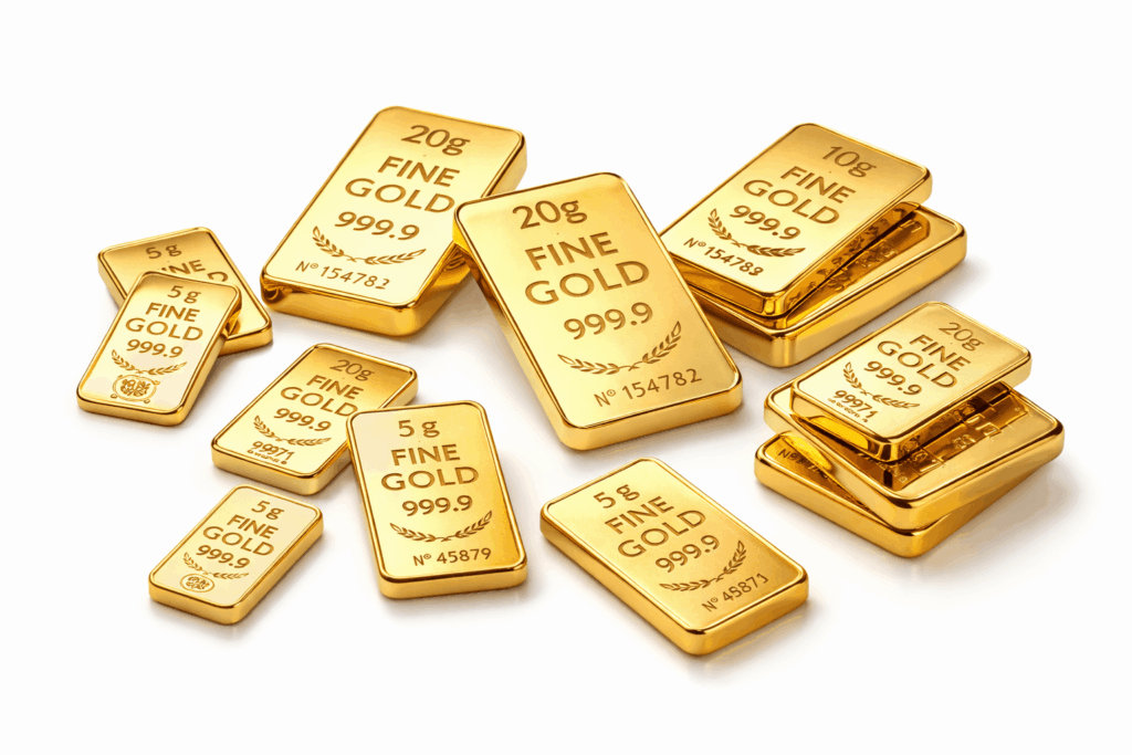 Vente de lingots et lingotins d'or